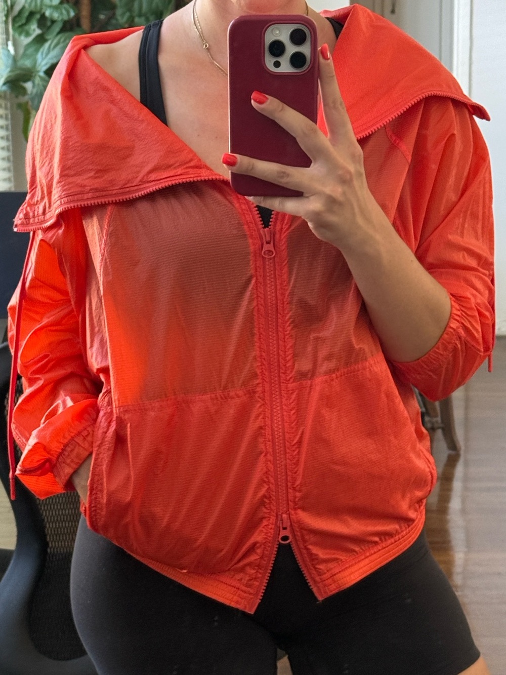 Adidas Stella McCartney Red Wind Breaker Jacket